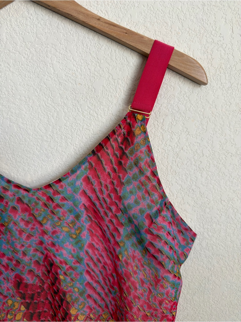 Ramy Brook Bennie Top M Multicolor Snakeskin Print Strappy Layered Chiffon Top - Picture 5 of 15